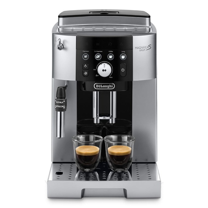 Espressor Automat De’Longhi Magnifica S Smart ECAM 250.23.SB, 1450W, 15 Bar, Cappuccino System, 1.8 L, Argintiu/Negru