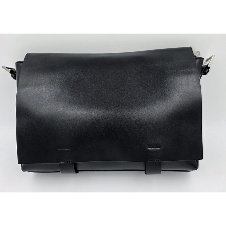 Чанта от естествена кожа за офис и градски стил - Черна - Opulence Luxe Tote