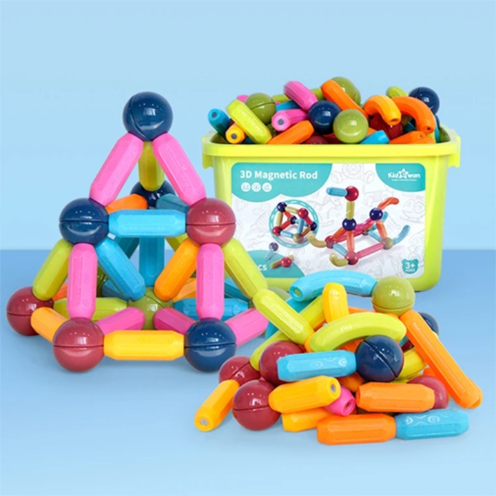 Set constructie magnetic Kidewan – Joc educativ STEM cu 33 piese