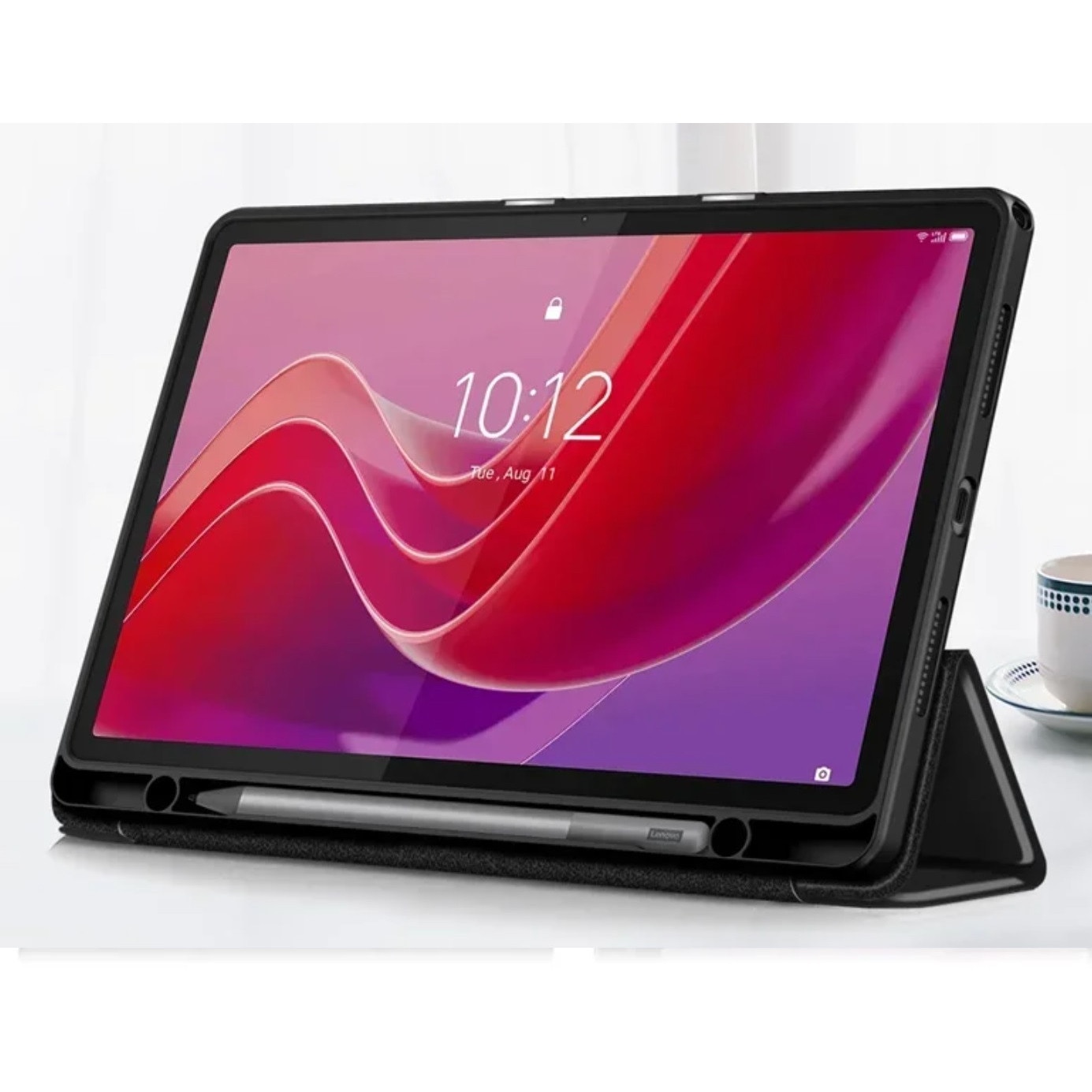 Husa transparenta EtuiTab pentru Lenovo Idea Tab ZAFR0378PL 11", cu suport pentru stylus, albastru, din plastic de inalta calitate