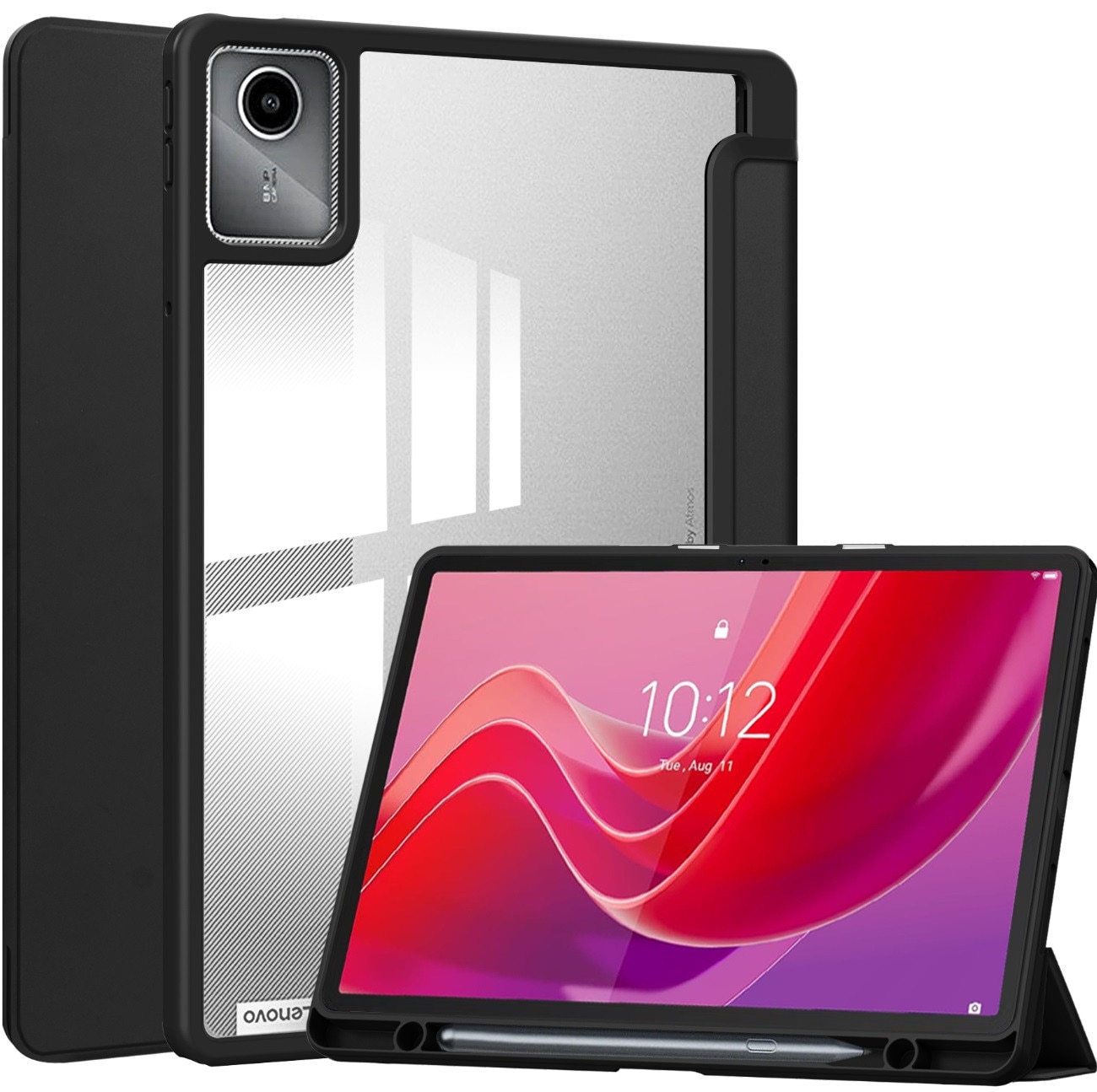 Husa transparenta EtuiTab pentru Lenovo Idea Tab ZAFR0378PL 11", cu suport pentru stylus, albastru, din plastic de inalta calitate