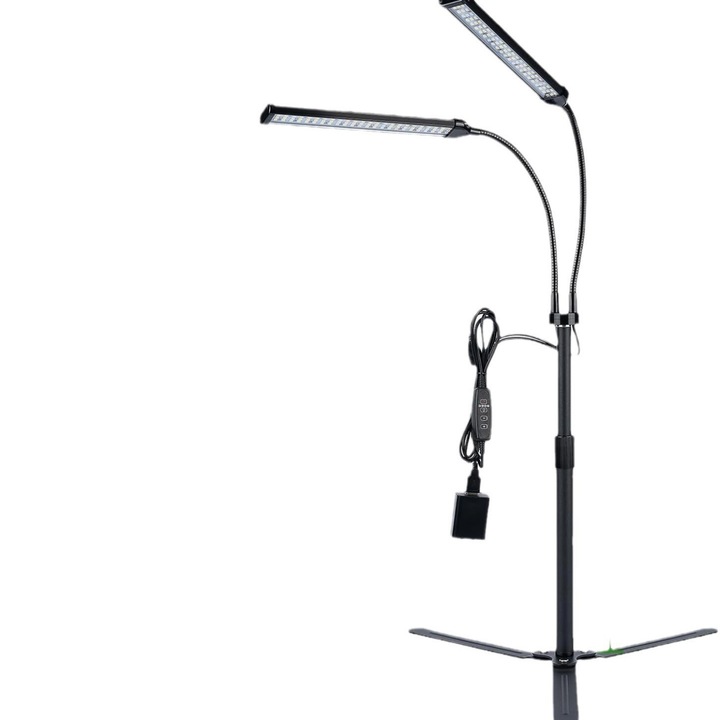 Lampa de lucru, Lumina de crestere pentru plante, 14W, spectru complet, cronometru cu 3 viteze, negru