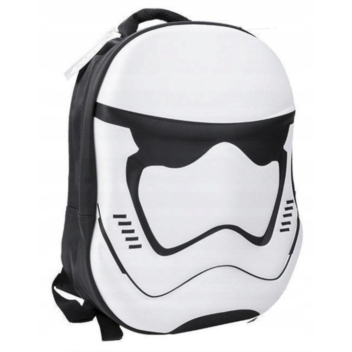 Rucsac, Star Wars, Stormtrooper, A4, Alb, Buzunar pentru laptop, tableta, Nailon