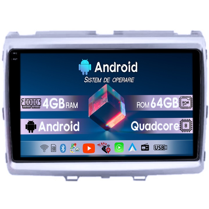 Navigáció Mazda 8 2011-hez, 4GB RAM 64GB ROM, Négymagos, Android 14, QLED 1K kijelző, 9", DSP, Carplay és Android Auto, AHD kamera támogatás