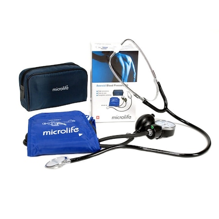 Tensiometru mecanic, aneroid AG120 MICROLIFE cu manometru, stetoscop si geanta de pastrare