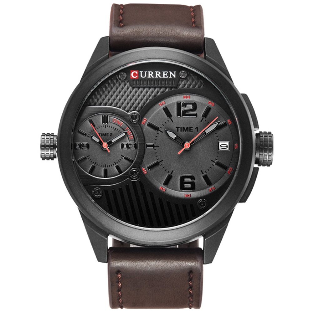 Ceas barbatesc Curren Dual Time Dark Brown - 8249