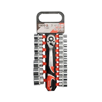 Set chei tubulare 19 buc, cu antrenor Yato YT-38681, prindere 1/2 “, dimensiune 8-32 mm, Cr-V Set chei tubulare 19 buc, cu antrenor Yato YT-38681, prindere 1/2 “, dimensiune 8-32 mm, Cr-V