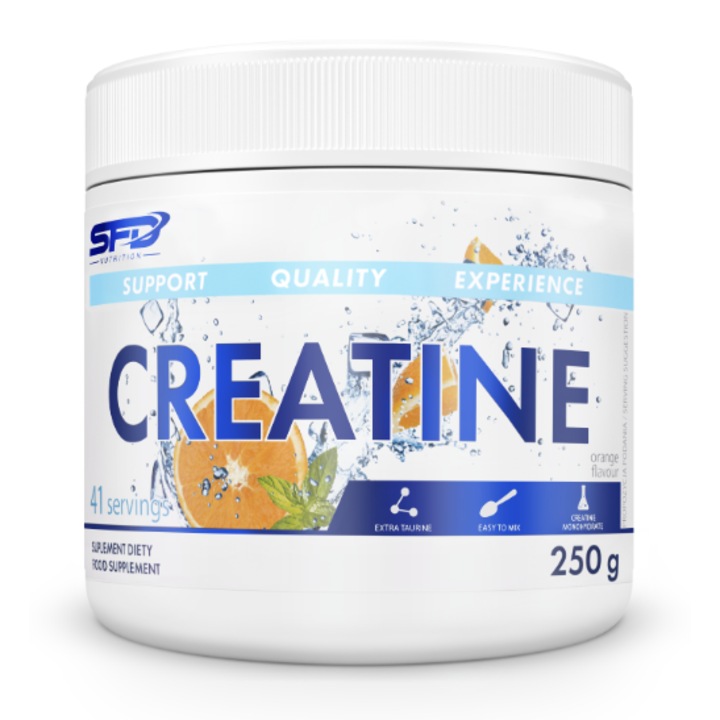 Creatina Monohidrata, SFD Creatine, 250g, Portocale, creatina pudra, masa musculara