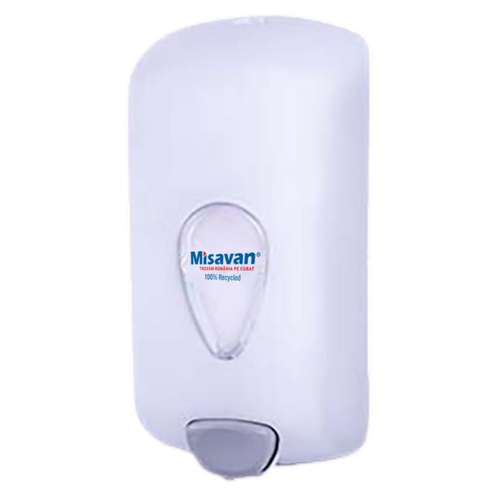 Eco-Line folyékonyszappan adagoló, 1 literes, csöpögésgátló rendszerrel, biztonsági zárral és kulccsal, fehér