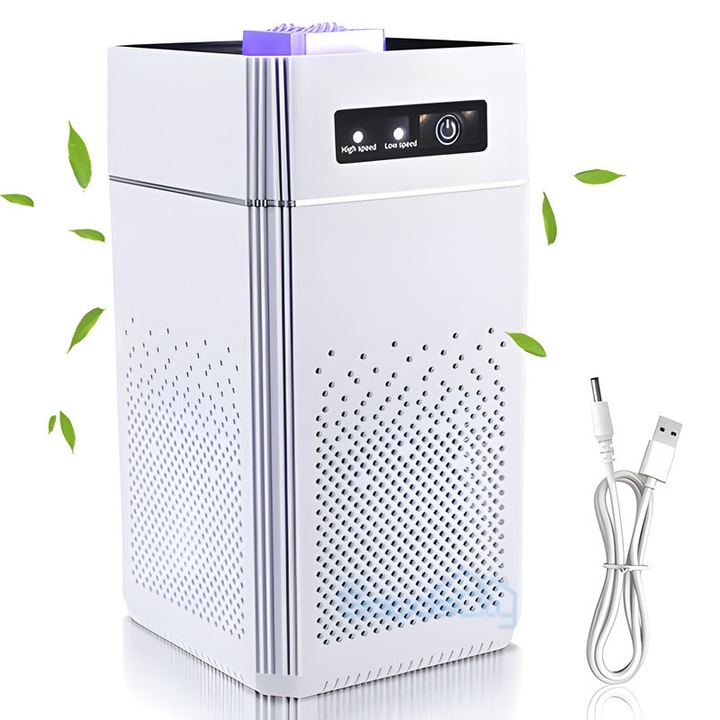 Пречиствател на въздух, HEPA, 150 м³/ч, за помещения до 120 м², преносим дизайн, безшумен
