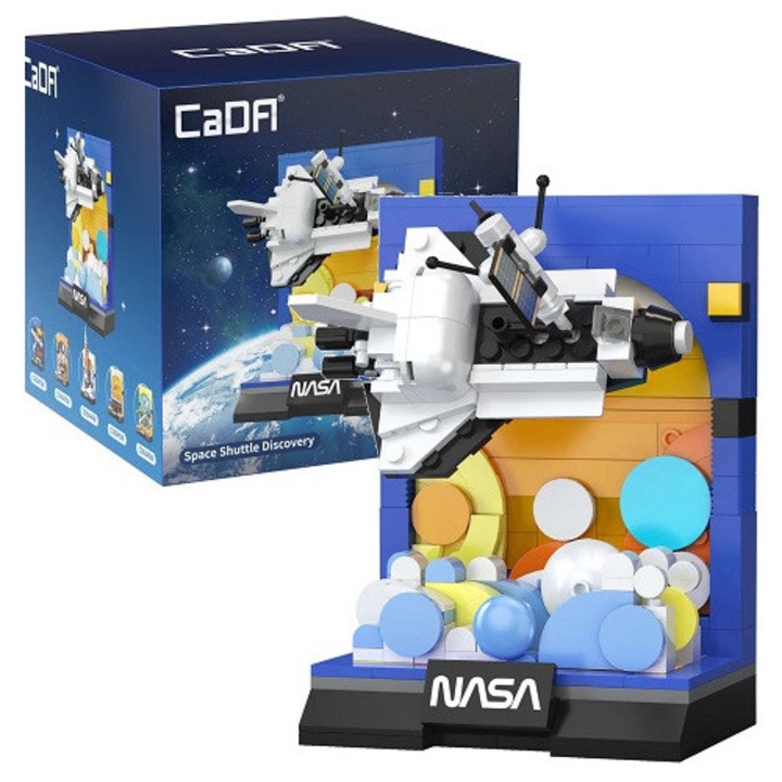 Set de constructie, CaDFI, NASA Space Shuttle Discovery, 206 elemente, multicolor