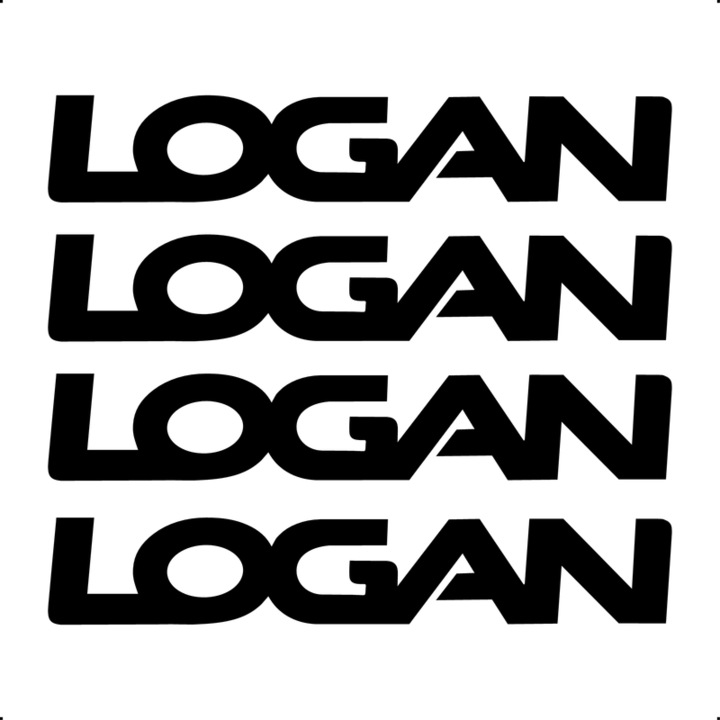 Sticker Auto Dacia Logan 4 buc, Etrieri, Oglinda, Luneta, Jante, Maner usi, autoadeziv, Cri-Flo, Culoare Negru, Marime 7 cm