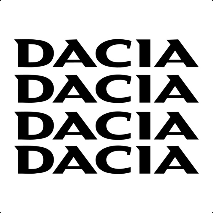 Sticker Auto Dacia Colturat 4 buc, Etrieri, Oglinda, Luneta, Jante, Maner usi, autoadeziv, Cri-Flo, Culoare Negru, Marime 10 cm