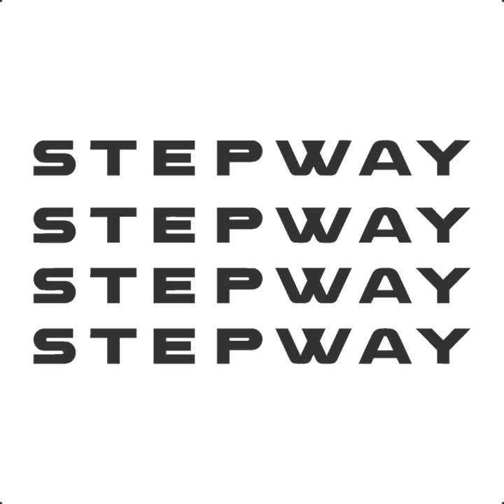 Sticker Auto Dacia Stepway 4 buc, Etrieri, Oglinda, Luneta, Jante, Maner usi, autoadeziv, Cri-Flo, Culoare Gri, Marime 10 cm