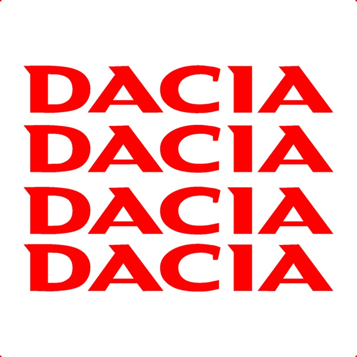 Sticker Auto Dacia Colturat 4 buc, Etrieri, Oglinda, Luneta, Jante, Maner usi, autoadeziv, Cri-Flo, Culoare Rosu, Marime 10 cm