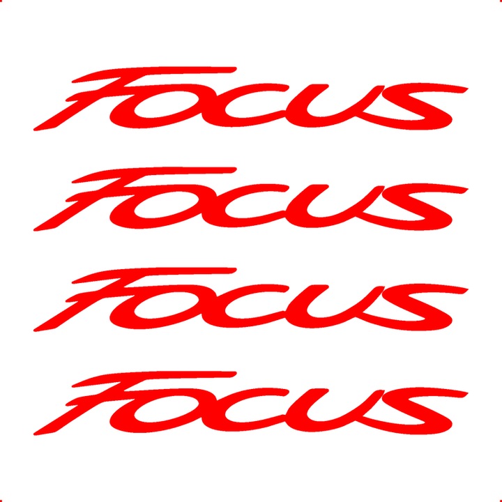 Sticker Auto Ford focus 4 buc, Etrieri, Oglinda, Luneta, Jante, Maner usi, autoadeziv, Cri-Flo, Culoare Rosu, Marime 12 cm