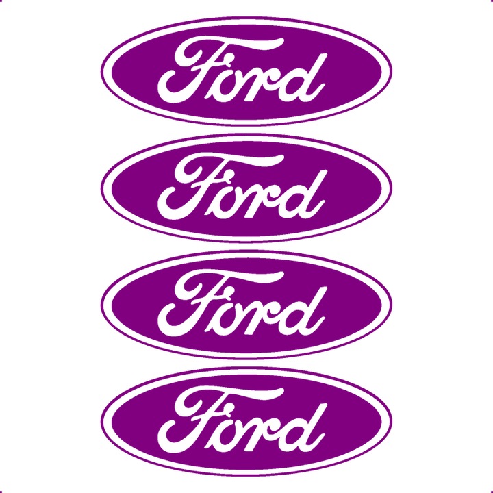Sticker Auto Ford 4 buc, Etrieri, Oglinda, Luneta, Jante, Maner usi, autoadeziv, Cri-Flo, Culoare Mov, Marime 7 cm