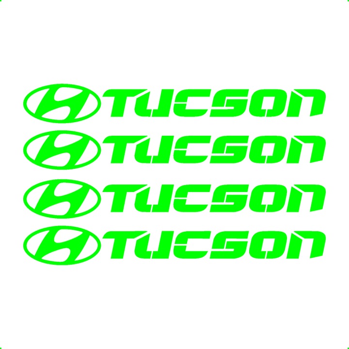Sticker Auto Hyundai tucson 4 buc, Etrieri, Oglinda, Luneta, Jante, Maner usi, autoadeziv, Cri-Flo, Culoare Verde, Marime 7 cm