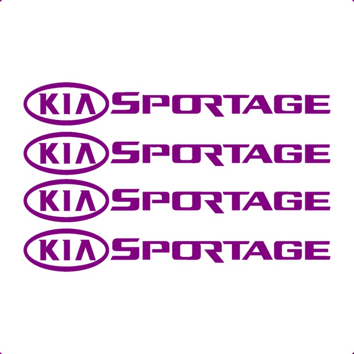 Sticker Auto Kia Sportage 4 buc, Etrieri, Oglinda, Luneta, Jante, Maner usi, autoadeziv, Cri-Flo, Culoare Mov, Marime 7 cm