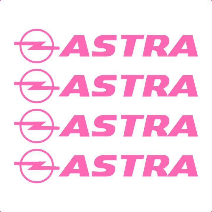 Sticker Auto Opel astra 4 buc, Etrieri, Oglinda, Luneta, Jante, Maner usi, autoadeziv, Cri-Flo, Culoare Roz, Marime 10 cm