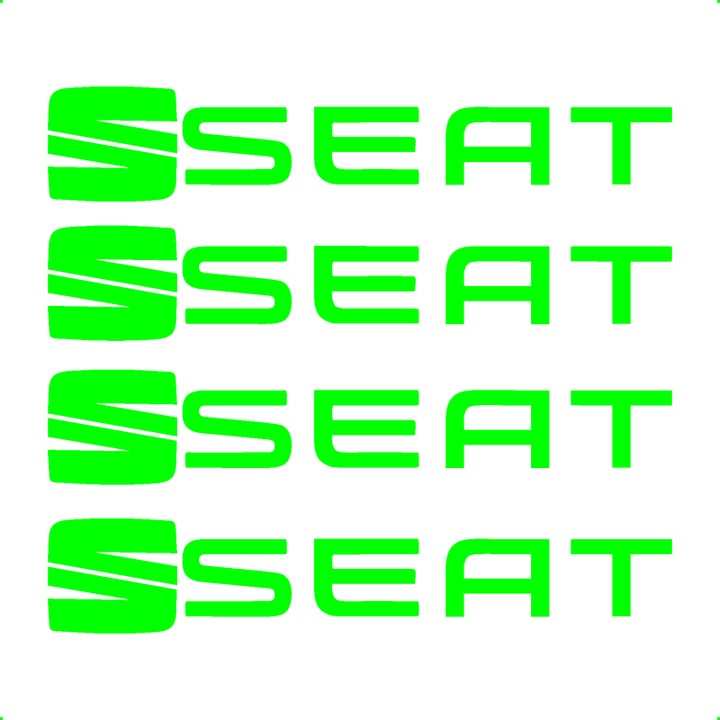 Sticker Auto Seat 4 buc, Etrieri, Oglinda, Luneta, Jante, Maner usi, autoadeziv, Cri-Flo, Culoare Verde, Marime 7 cm