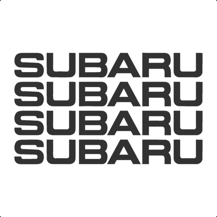 Sticker Auto subaru 4 buc, Etrieri, Oglinda, Luneta, Jante, Maner usi, autoadeziv, Cri-Flo, Culoare Gri, Marime 10 cm
