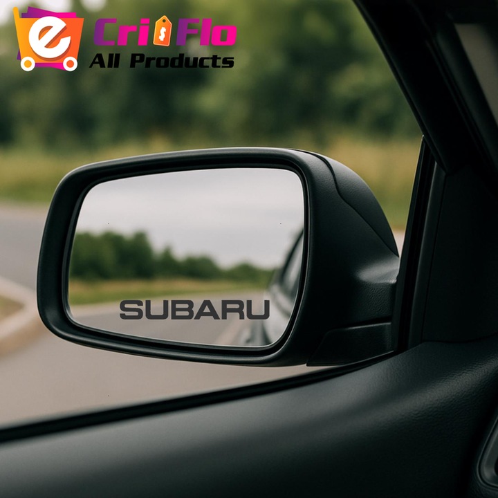 Sticker Auto subaru 4 buc, Etrieri, Oglinda, Luneta, Jante, Maner usi, autoadeziv, Cri-Flo, Culoare Gri, Marime 10 cm