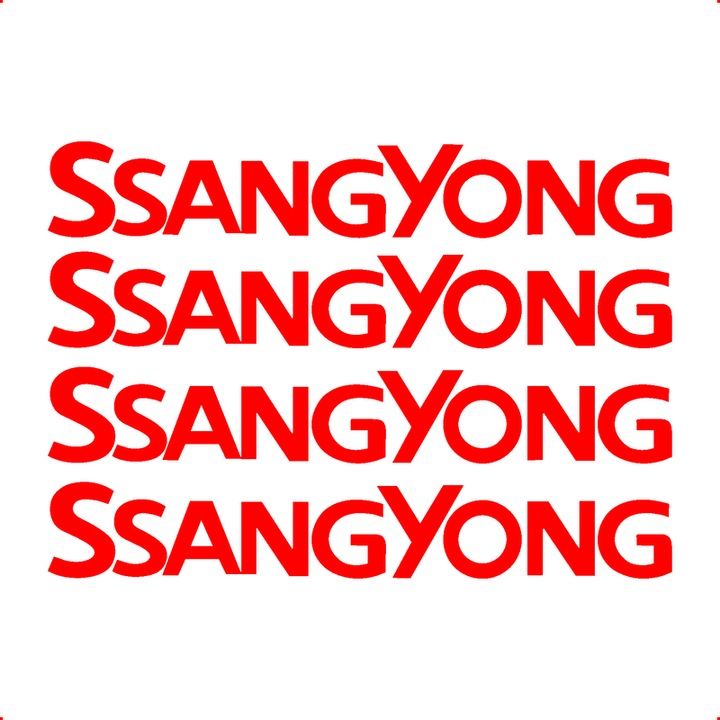 Sticker Auto SsangYoung 4 buc, Etrieri, Oglinda, Luneta, Jante, Maner usi, autoadeziv, Cri-Flo, Culoare Rosu, Marime 7 cm