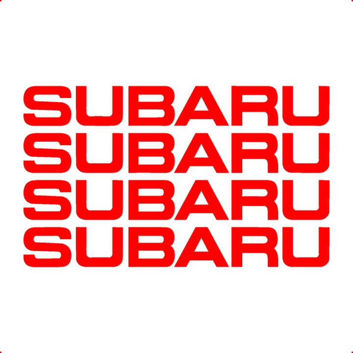 Sticker Auto subaru 4 buc, Etrieri, Oglinda, Luneta, Jante, Maner usi, autoadeziv, Cri-Flo, Culoare Rosu, Marime 7 cm