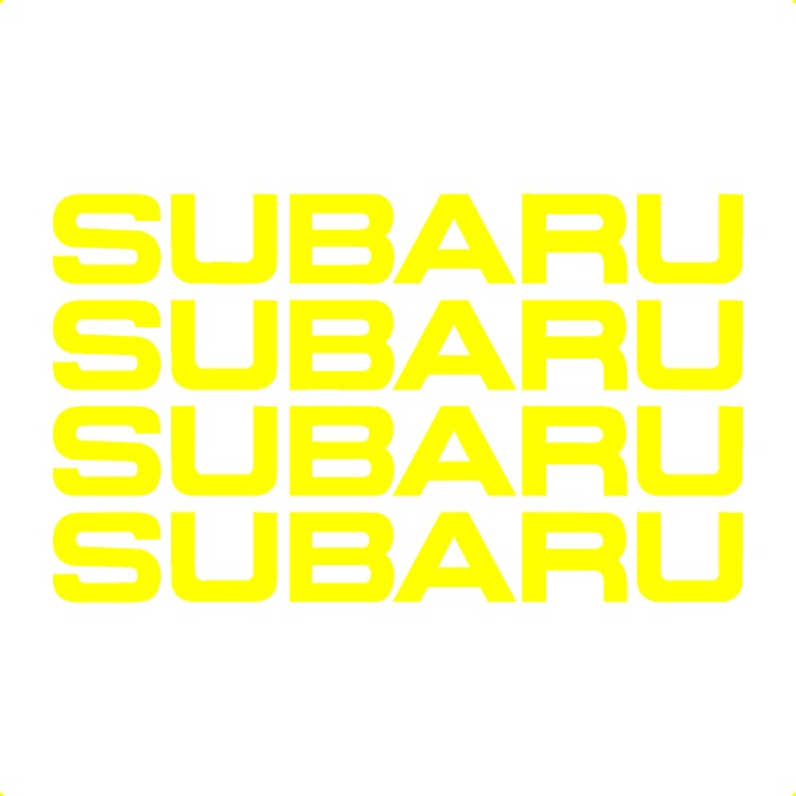 Sticker Auto subaru 4 buc, Etrieri, Oglinda, Luneta, Jante, Maner usi, autoadeziv, Cri-Flo, Culoare Galben, Marime 7 cm