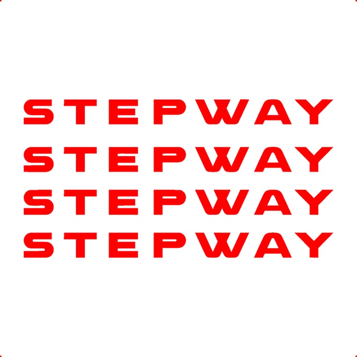 Sticker Auto Dacia Stepway 4 buc, Etrieri, Oglinda, Luneta, Jante, Maner usi, autoadeziv, Cri-Flo, Culoare Rosu, Marime 15 cm