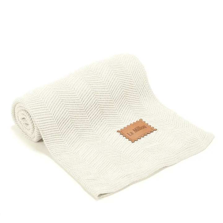 Бебешко одеяло La Millou, кремаво, 75x100 см, бамбук