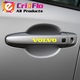 Sticker Auto Volvo 4 buc, Etrieri, Oglinda, Luneta, Jante, Maner usi, autoadeziv, Cri-Flo, Culoare Galben, Marime 12 cm
