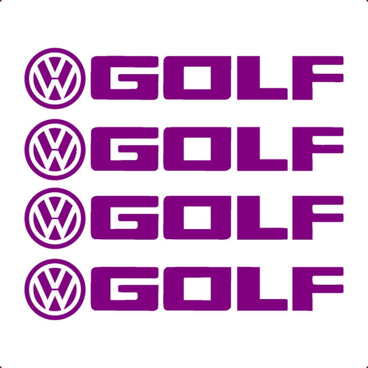 Sticker Auto Volkswagen Golf 4 buc, Etrieri, Oglinda, Luneta, Jante, Maner usi, autoadeziv, Cri-Flo, Culoare Mov, Marime 10 cm