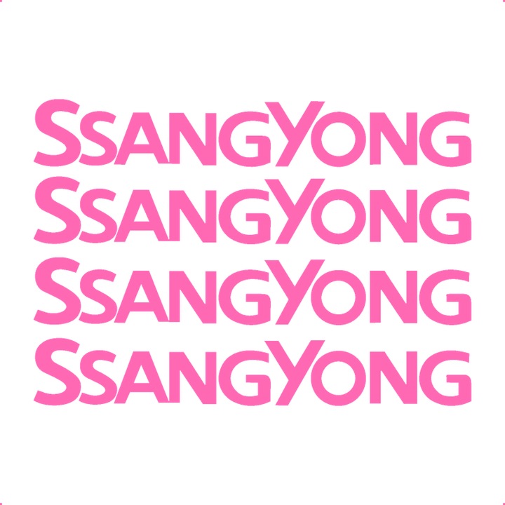 Sticker Auto SsangYoung 4 buc, Etrieri, Oglinda, Luneta, Jante, Maner usi, autoadeziv, Cri-Flo, Culoare Roz, Marime 7 cm