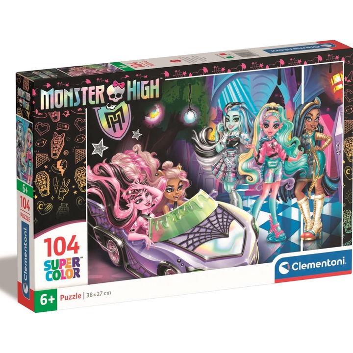 Пъзел Clementoni 104 части Monster High SuperKolor, код 25783