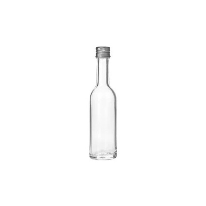 Стъклена бутилка с метална капачка 50 мл