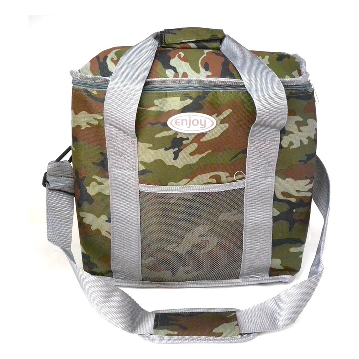 Geanta Frigorifica CHIRASO Camuflaj, Izoterma, pentru Picnic, Camping, Pescuit, 27 x 15 x 22 cm, 30L