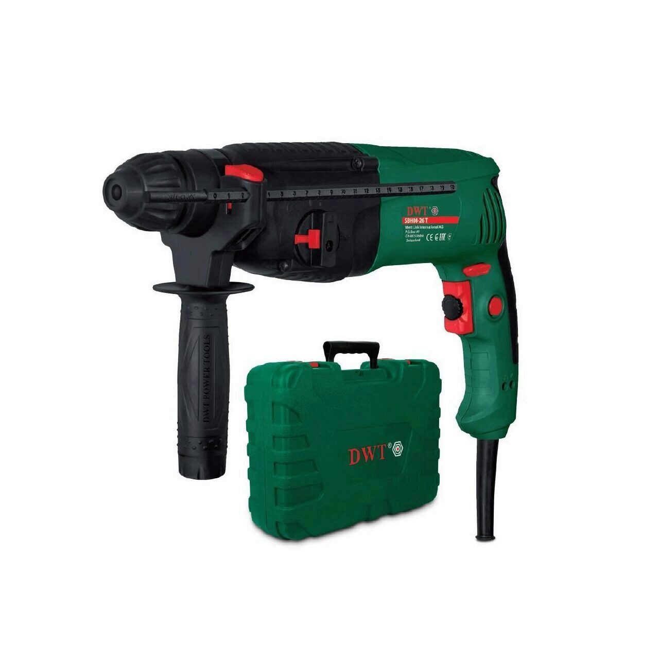 Ciocan rotopercutor usor, sds plus, DWT SBH08-26TBMC, putere 850 W, 2.2 J, cutie transport