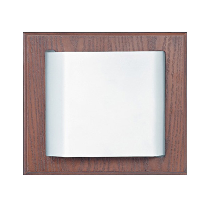 Aplica BUSSY LIGHTING 7090-2 Fa, Wenge, E27 2x60W, 30x30cm / fehér üveg