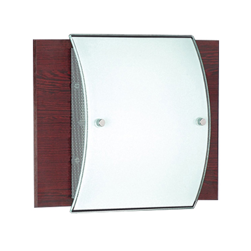 Aplica BUSSY LIGHTING 2106 venge, lemn , Metal , E27 2x60W , 22X30cm / sticla alb