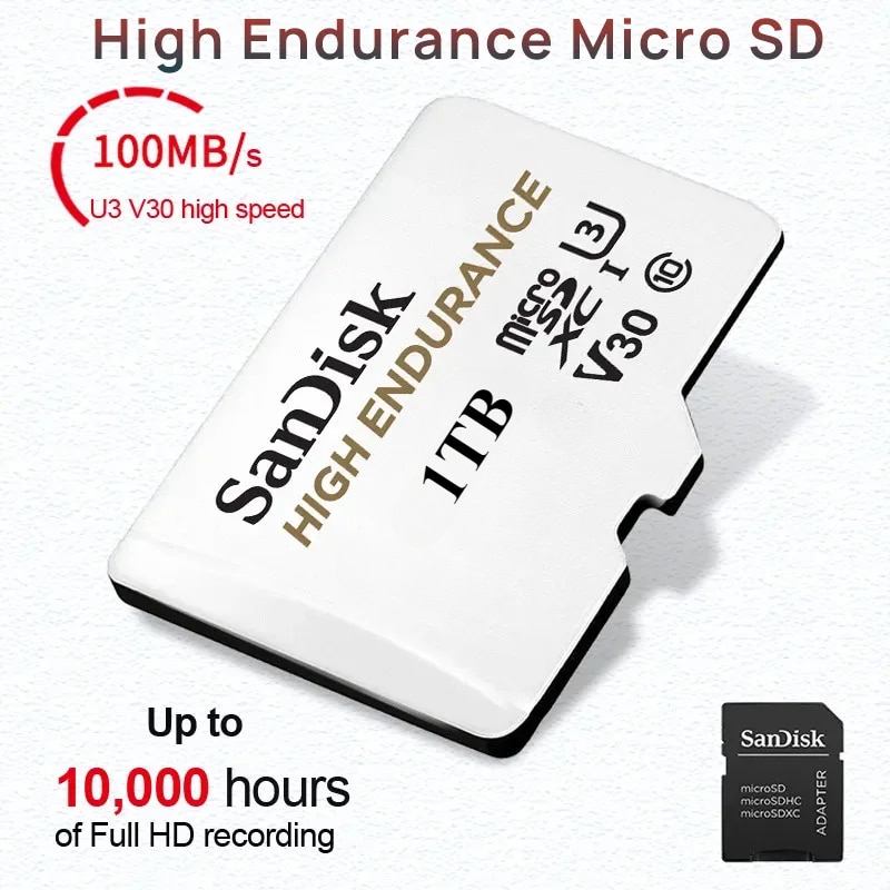 Card memorie MicroSD Sandisk, 1TB, Class 10, UHS-I U3, adaptor SD