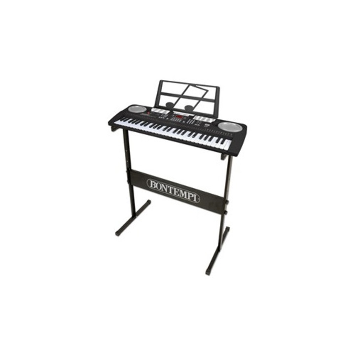 Orga Electronica cu 54 de Clape, 3 Niveluri de Invatare, Functie Inregistrare/Redare, Metronom, Slot USB, Sistem Stereo, Include Baza si Suport