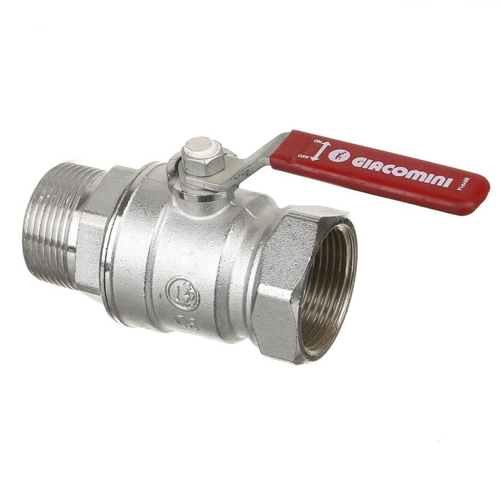 Giacomini R254LX006 лостов кран за вода, размер 1 1/4", вътрешен - външен, месинг