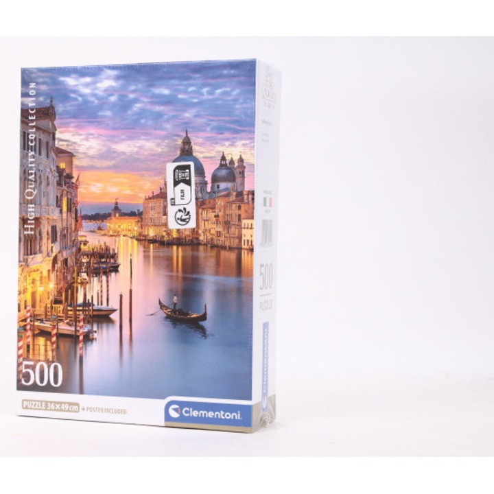 CLE 500 kompakt világítású Velence puzzle, 500 darabos, többszínű
