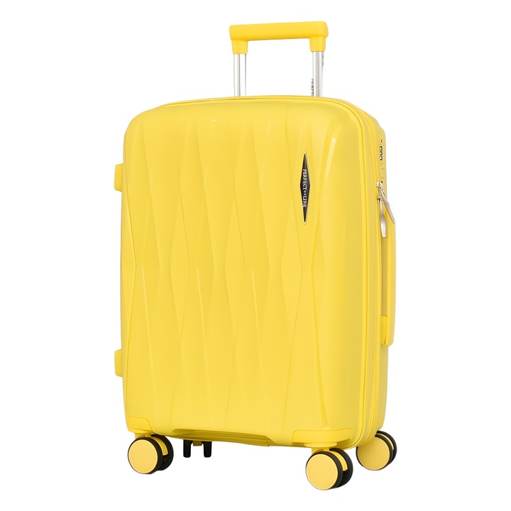 Куфар PERFECT++LINE PP 0606, Разширител, 55/39/23 см, Жълт