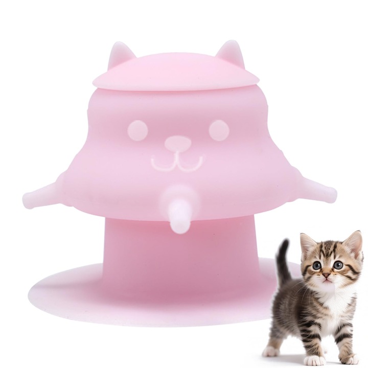 Adapator silicon LYCENXI®, 4 tetine, roz, 13.5x11cm, 230ml