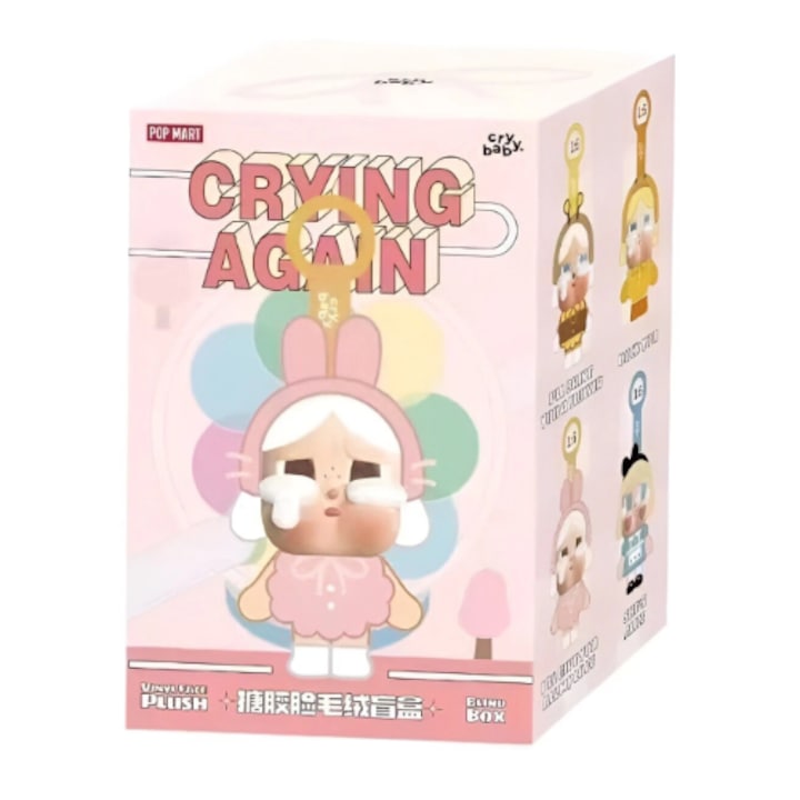 Плюшена играчка плачеща бебешка играчка ключодържател стил Лабубу VICTINY® Crying Again 15/17 см кутия за щори