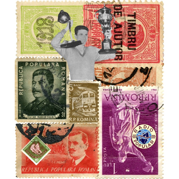 Винтидж плакат Комунистическа Румъния, 50x60 см, Печати, Уникална историческа картина, Спалня и хол + рамка