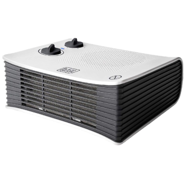 STANLEY BLACK&DECKER 2000 W-os ventilátoros fűtőtest, 2 hőmérsékleti beállítás, állítható termosztát, méretek 25x22x10cm